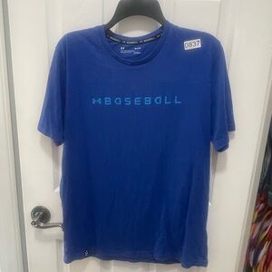 COPY - Under Armour Tee Blue Large Baseball heat gear